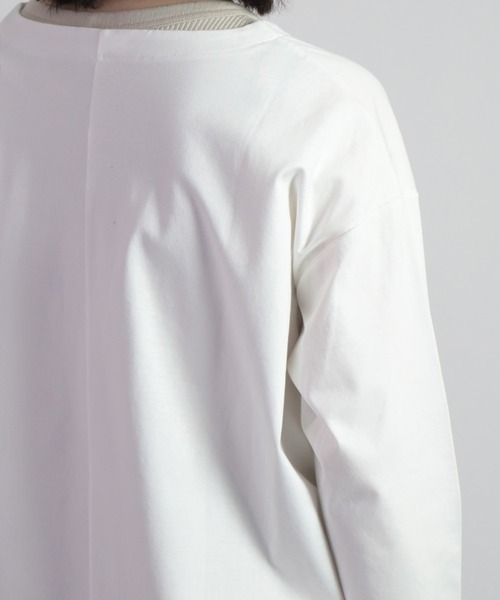 OWLEYE by domingo（アウルアイ バイドミンゴ）の「[ OWLEYE by domingo / アウルアイ ] 60/- シルケットスムースラウンドプルオーバー（スウェット・レディース・グレイッシュベージュ/ブルーグレー/ホワイト・FREE）」の18枚目の写真