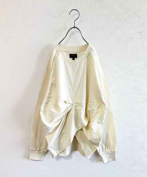 BIG FIELD（ビッグフィールド）の「ナガソデクロスロンT/おとな（Tシャツ/カットソー・レディース・パープル/オフホワイト/グレー/チャコール・160cm）」の2枚目の写真