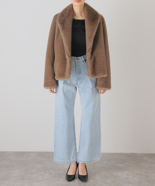 セール】フェイクファーショートコート（その他アウター）｜Spick