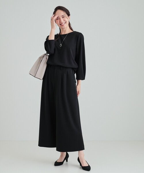 SHOO・LA・RUE(シューラルー)の「◆【通勤/デイリー/セットアップ可】カットジョーゼット お袖タック トップス(シャツ/ブラウス・レディース・ベージュ系その他7/ブラック系3・02/03/04)」の15枚目の写真