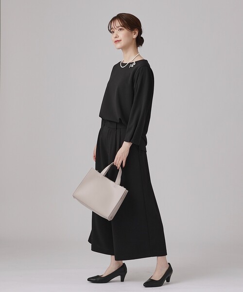 SHOO・LA・RUE(シューラルー)の「◆【通勤/デイリー/セットアップ可】カットジョーゼット お袖タック トップス(シャツ/ブラウス・レディース・ベージュ系その他7/ブラック系3・02/03/04)」の18枚目の写真