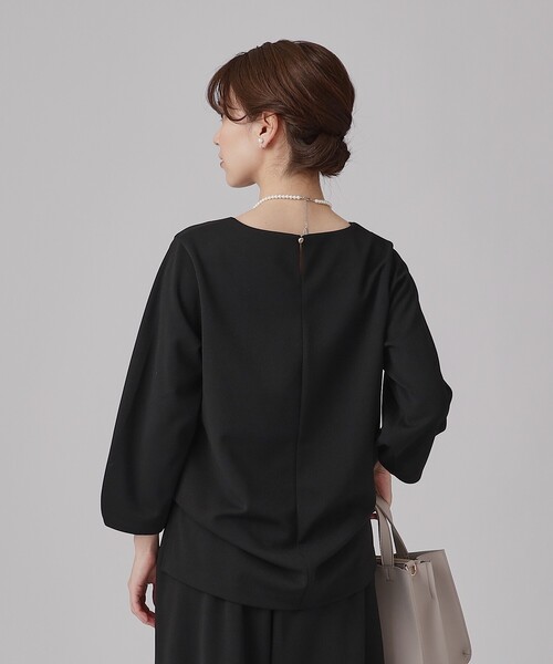 SHOO・LA・RUE(シューラルー)の「◆【通勤/デイリー/セットアップ可】カットジョーゼット お袖タック トップス(シャツ/ブラウス・レディース・ベージュ系その他7/ブラック系3・02/03/04)」の9枚目の写真