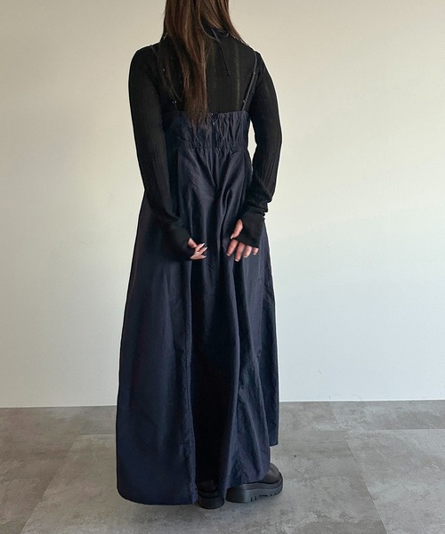 apres jour mignon(アプレジュールミニョン)の「ナイロン異素材キャミワンピース【ZOZOTOWN限定アイテム】(ワンピース・レディース・ネイビー/ブラック・MEDIUM/SMALL/X-LARGE)」の21枚目の写真