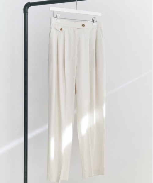 Mila Owen(ミラオーウェン)の「【WEB限定サイズあり】3ピースセンタープレス2タックワイドパンツ(その他パンツ・レディース・アイボリー/ピンク/ベージュ/チャコールグレー・1/0/00)」の5枚目の写真