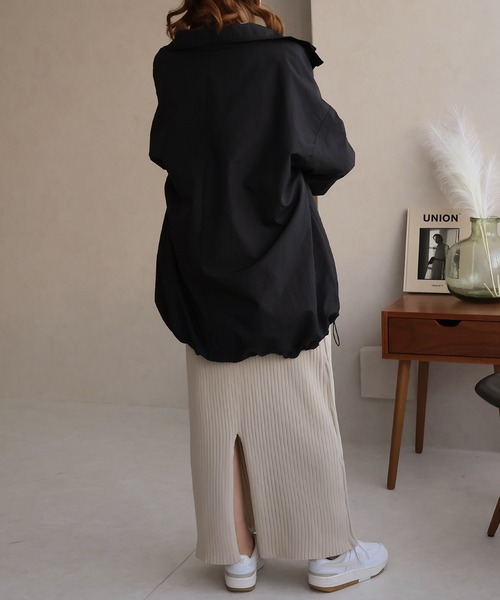 Social GIRL（ソーシャルガール）の「スタンドカラー モンスターパーカー モンスターコート（マウンテンパーカー・レディース・アイボリー/グレイッシュベージュ/カーキ/ブラック・M/L）」の10枚目の写真