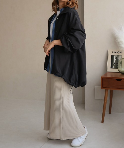 Social GIRL（ソーシャルガール）の「スタンドカラー モンスターパーカー モンスターコート（マウンテンパーカー・レディース・アイボリー/グレイッシュベージュ/カーキ/ブラック・M/L）」の7枚目の写真