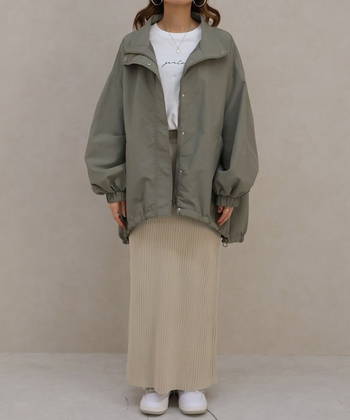 Social GIRL（ソーシャルガール）の「スタンドカラー モンスターパーカー モンスターコート（マウンテンパーカー・レディース・アイボリー/グレイッシュベージュ/カーキ/ブラック・M/L）」の20枚目の写真