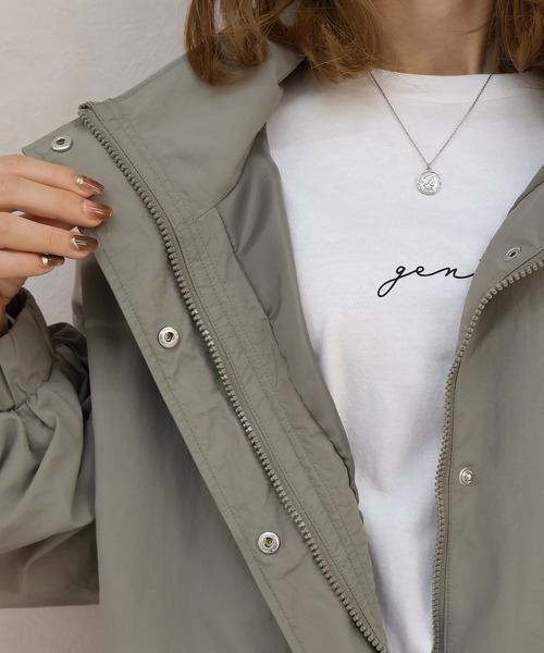 Social GIRL（ソーシャルガール）の「スタンドカラー モンスターパーカー モンスターコート（マウンテンパーカー・レディース・アイボリー/グレイッシュベージュ/カーキ/ブラック・M/L）」の12枚目の写真