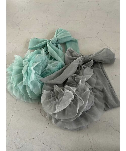 dazzlin（ダズリン）の「チュールフリルマルチwayビスチェバッグ（ベスト・レディース・グレー/ブルー/オレンジ/パープル/その他1/ピンク/グリーン・FREE）」の15枚目の写真