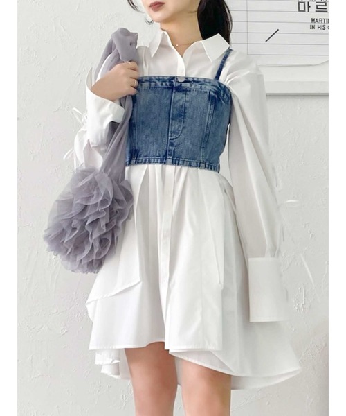 dazzlin（ダズリン）の「チュールフリルマルチwayビスチェバッグ（ベスト・レディース・グレー/ブルー/オレンジ/パープル/その他1/ピンク/グリーン・FREE）」の16枚目の写真