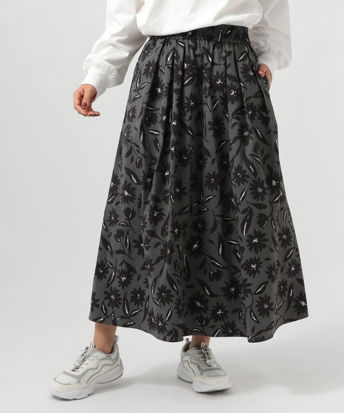 ランバンオンブルー★フラワージャガードタックギャザースカート LANVIN en Bleu(ランバン オン ブルー)｜fleurettezジャガード