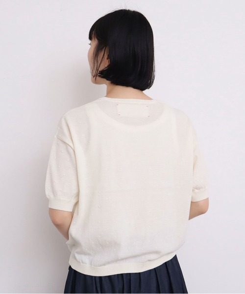 l'atelier du savon（アトリエドサボン）の「C/ぽんぽんサマーニット