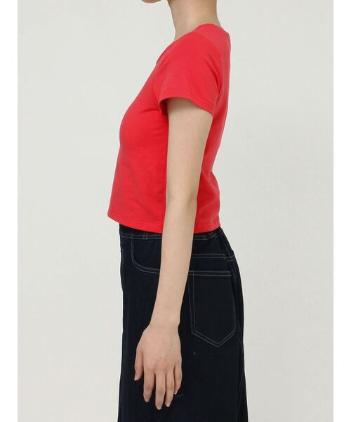 MERCURYDUO（マーキュリーデュオ）の「エンブロイダリーワンポイントロゴTシャツ（Tシャツ/カットソー・レディース・ブラック/レッド/オフホワイト・FREE）」の13枚目の写真