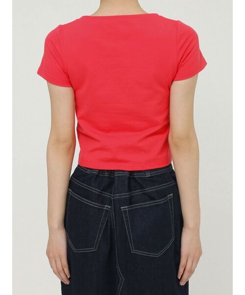 MERCURYDUO（マーキュリーデュオ）の「エンブロイダリーワンポイントロゴTシャツ（Tシャツ/カットソー・レディース・ブラック/レッド/オフホワイト・FREE）」の14枚目の写真