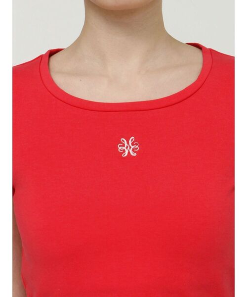 MERCURYDUO（マーキュリーデュオ）の「エンブロイダリーワンポイントロゴTシャツ（Tシャツ/カットソー・レディース・ブラック/レッド/オフホワイト・FREE）」の15枚目の写真