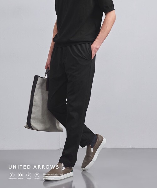 UNITED ARROWS（ユナイテッドアローズ）の「ドビー オールギャザー イージーパンツ COZY -ウォッシャブル・撥水・ストレッチ-（その他パンツ・メンズ・ブラック/ネイビー/モカ・S/M/L/XL）」の2枚目の写真