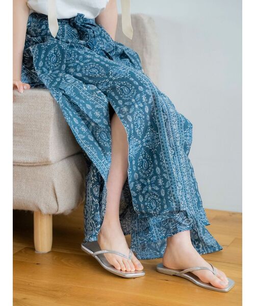 Ungrid（アングリッド）の「ペイズリーラップパンツ（その他パンツ・レディース・レッド/ネイビー・FREE）」の7枚目の写真