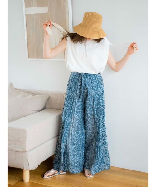Ungrid（アングリッド）の「ペイズリーラップパンツ（その他パンツ・レディース・レッド/ネイビー・FREE）」の9枚目の写真