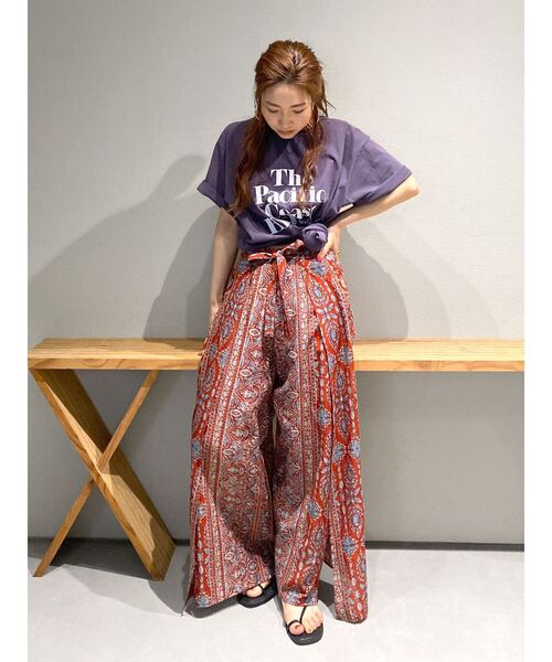 Ungrid（アングリッド）の「ペイズリーラップパンツ（その他パンツ・レディース・レッド/ネイビー・FREE）」の12枚目の写真