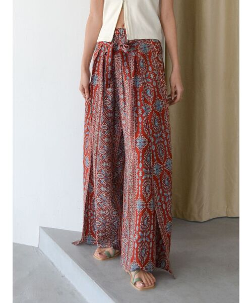 Ungrid（アングリッド）の「ペイズリーラップパンツ（その他パンツ・レディース・レッド/ネイビー・FREE）」の13枚目の写真