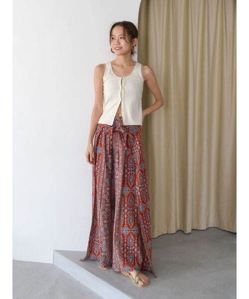 Ungrid（アングリッド）の「ペイズリーラップパンツ（その他パンツ・レディース・レッド/ネイビー・FREE）」の18枚目の写真