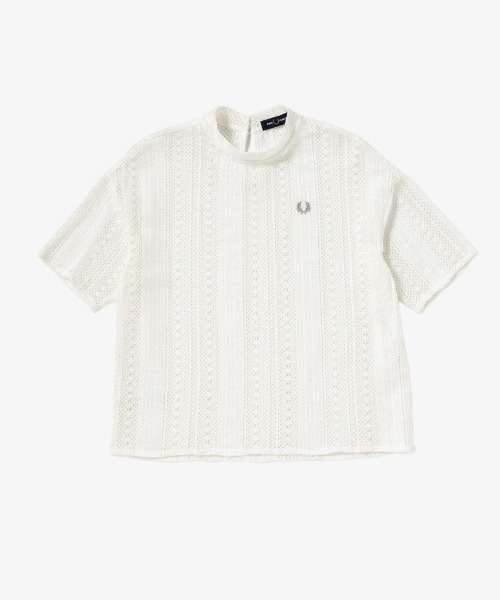「FRED PERRY」 長袖カットソー 10 ホワイト レディース FRED PERRY フレッドペリー 長袖 Tシャツ Long Sleeve Crew Neck
