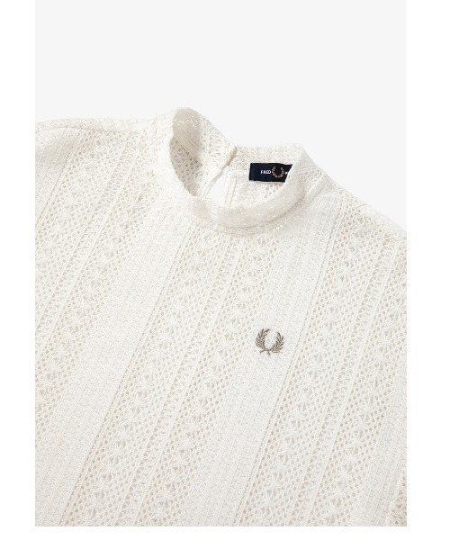 「FRED PERRY」 長袖カットソー 10 ホワイト レディース Twin Tipped Long Sleeve T-Shirt／フレッドペリーロンT（T