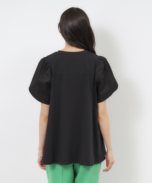 OPAQUE.CLIP(オペークドットクリップ)の「◆チューリップスリーブカットソー【洗濯機洗い可】(Tシャツ/カットソー・レディース・ホワイト/ブラック/ブルー/ベージュ・40/38/42/36)」の13枚目の写真