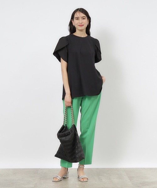 OPAQUE.CLIP(オペークドットクリップ)の「◆チューリップスリーブカットソー【洗濯機洗い可】(Tシャツ/カットソー・レディース・ホワイト/ブラック/ブルー/ベージュ・40/38/42/36)」の19枚目の写真