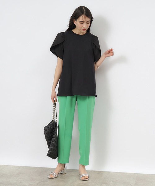 OPAQUE.CLIP(オペークドットクリップ)の「◆チューリップスリーブカットソー【洗濯機洗い可】(Tシャツ/カットソー・レディース・ホワイト/ブラック/ブルー/ベージュ・40/38/42/36)」の20枚目の写真