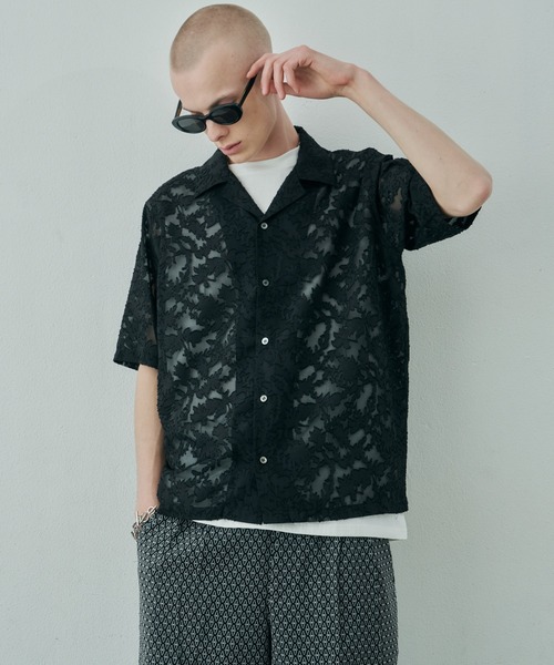 AIVER（アイバー）の「AIVER 透かしジャガードS/Sワイドシャツ（シャツ