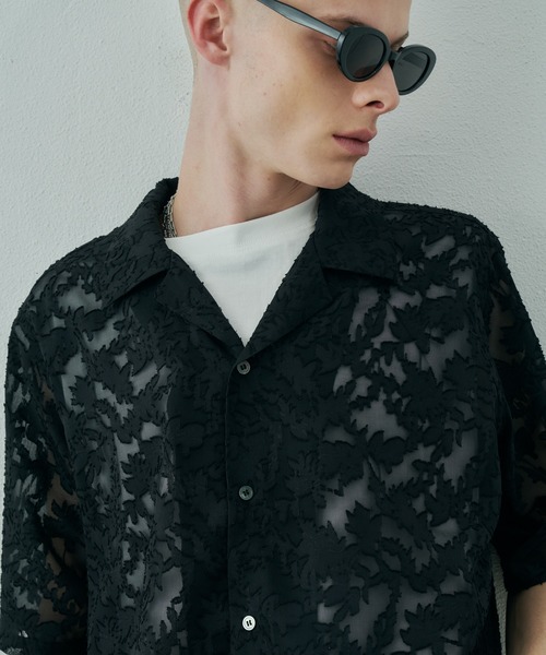 パーバーズ⭐︎perverze ジャガードシャツ アシンメトリーデザイン