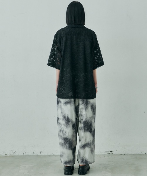 AIVER(アイバー)の「AIVER 透かしジャガードS/Sワイドシャツ(シャツ/ブラウス・メンズ・ブラック/ライトグレー/ネイビー・SMALL/MEDIUM/LARGE)」の9枚目の写真