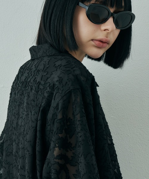 AIVER(アイバー)の「AIVER 透かしジャガードS/Sワイドシャツ(シャツ/ブラウス・メンズ・ブラック/ライトグレー/ネイビー・SMALL/MEDIUM/LARGE)」の6枚目の写真