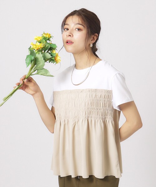 【4点セット】ビスチェとTシャツ セール】インせず決まる ビスチェ風Tシャツ（Tシャツ/カットソー