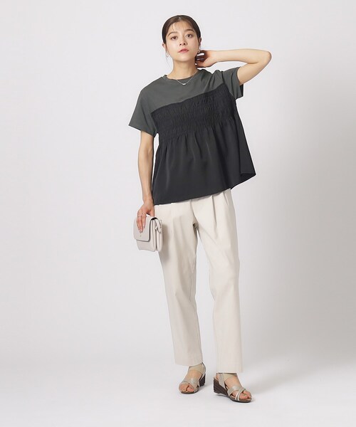 DRESKIP(ドレスキップ)の「◆インせず決まる ビスチェ風Tシャツ(Tシャツ/カットソー・レディース・ブラック系4/チャコール/ベージュ系その他7/カーキ系3・02/03/04)」の7枚目の写真