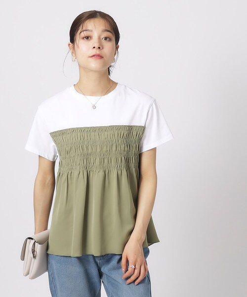 DRESKIP(ドレスキップ)の「◆インせず決まる ビスチェ風Tシャツ(Tシャツ/カットソー・レディース・ブラック系4/チャコール/ベージュ系その他7/カーキ系3・02/03/04)」の13枚目の写真