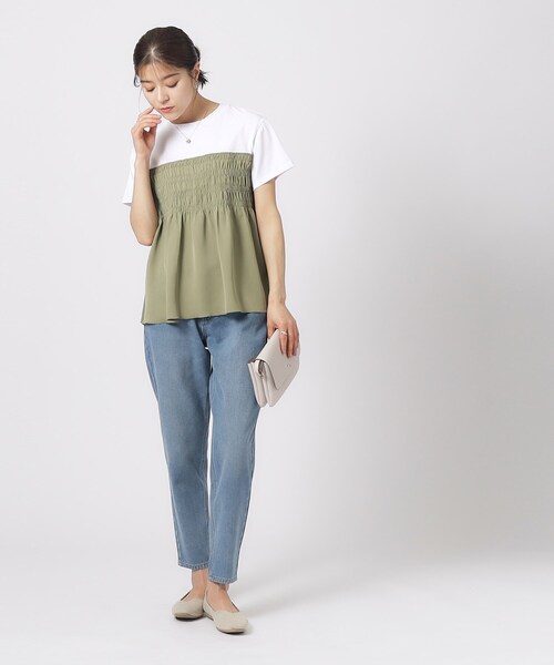 セール】インせず決まる ビスチェ風Tシャツ（Tシャツ/カットソー