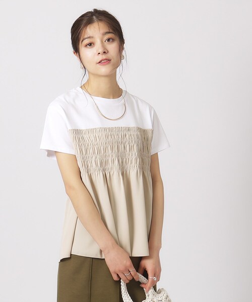 DRESKIP(ドレスキップ)の「◆インせず決まる ビスチェ風Tシャツ(Tシャツ/カットソー・レディース・ブラック系4/チャコール/ベージュ系その他7/カーキ系3・02/03/04)」の18枚目の写真