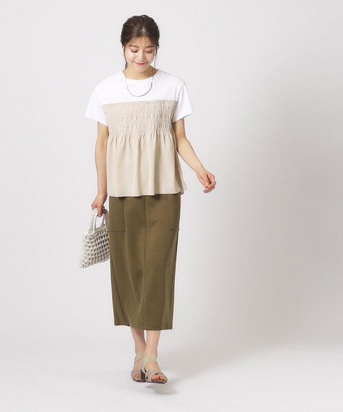 DRESKIP(ドレスキップ)の「◆インせず決まる ビスチェ風Tシャツ(Tシャツ/カットソー・レディース・ブラック系4/チャコール/ベージュ系その他7/カーキ系3・02/03/04)」の19枚目の写真