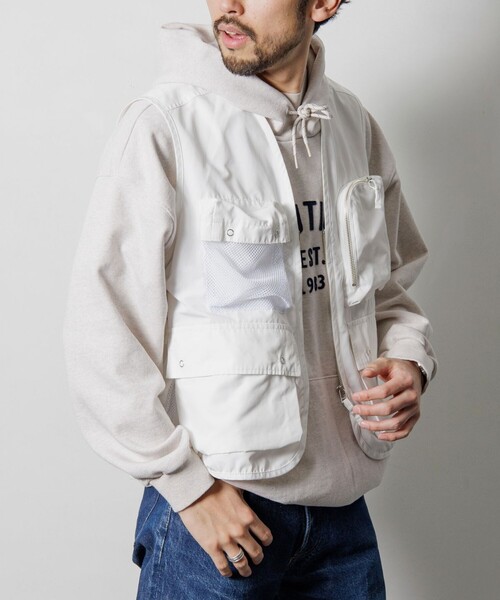 FREAK'S STORE（フリークスストア）の「FREAK’S STORE/フリークスストア MIL PKT VEST/ミリタリー ポケット ベスト/サバイバルベスト/リラックスフィット（その他アウター・メンズ・オフホワイト/オリーブ/ブラック・MEDIUM/LARGE）」の21枚目の写真