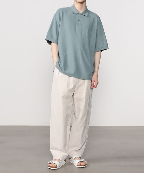 handvaerk（ハンドバーク）の「handvaerk | コットンピケ ポロシャツ MEN（ポロシャツ・メンズ・ブルー系その他/ライトグレー/グリーン系その他/ブラック・L/M/S）」の10枚目の写真