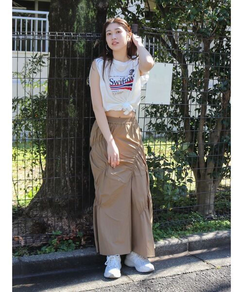 Ungrid(アングリッド)の「ヴィンテージロゴノースリトップス(Tシャツ/カットソー・レディース・オフホワイト/チャコールグレー/マスタード・FREE)」の9枚目の写真