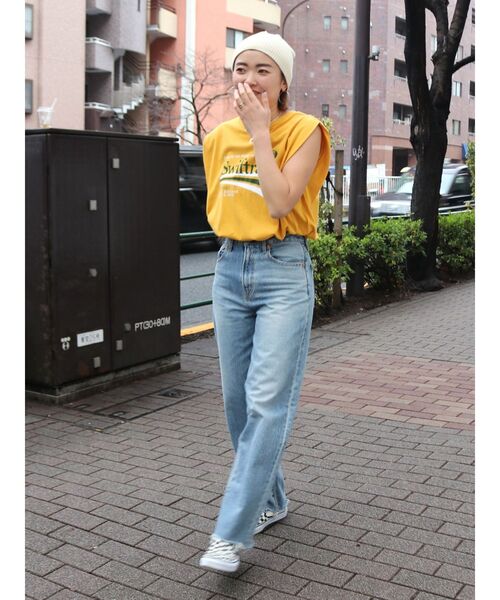 Ungrid(アングリッド)の「ヴィンテージロゴノースリトップス(Tシャツ/カットソー・レディース・オフホワイト/チャコールグレー/マスタード・FREE)」の18枚目の写真