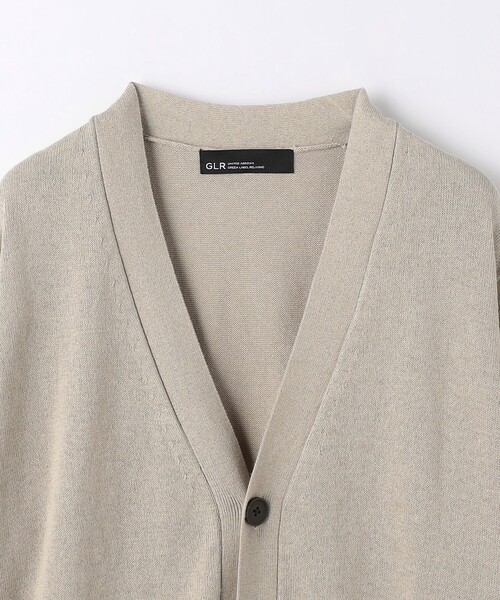 green label relaxing（グリーンレーベルリラクシング）の「ペーパー コットン麻 Vネック カーディガン -ウォッシャブル-（カーディガン/ボレロ・メンズ・ネイビー/ベージュ/ライム・S/M/XL/L）」の18枚目の写真