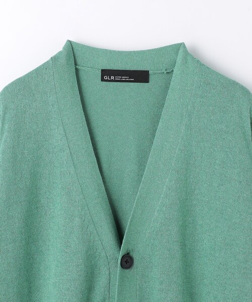 green label relaxing（グリーンレーベルリラクシング）の「ペーパー コットン麻 Vネック カーディガン -ウォッシャブル-（カーディガン/ボレロ・メンズ・ネイビー/ベージュ/ライム・S/M/XL/L）」の22枚目の写真