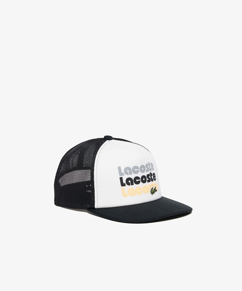 LACOSTE(ラコステ)の「リピートロゴメッシュキャップ(キャップ・メンズ・ブラック/ロイヤルブルー・58cm)」の3枚目の写真