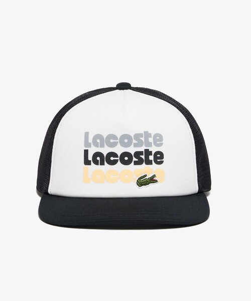 LACOSTE(ラコステ)の「リピートロゴメッシュキャップ(キャップ・メンズ・ブラック/ロイヤルブルー・58cm)」の5枚目の写真