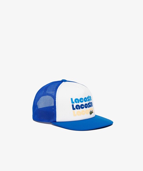 LACOSTE(ラコステ)の「リピートロゴメッシュキャップ(キャップ・メンズ・ブラック/ロイヤルブルー・58cm)」の7枚目の写真