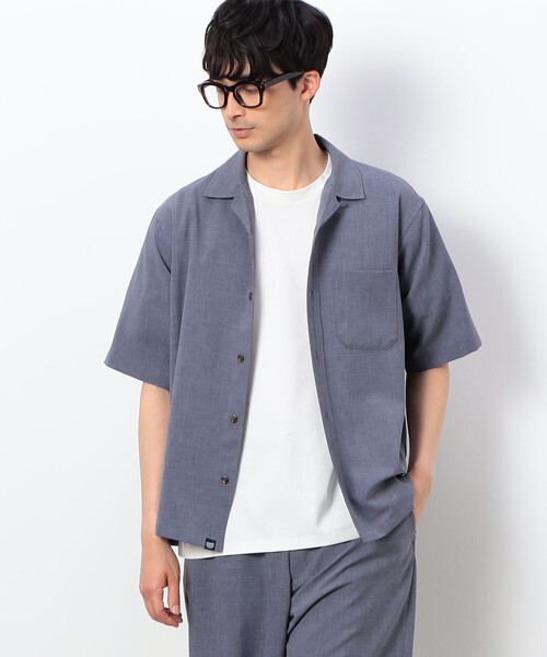 COMME　CA COMMUNE（コムサコミューン）の「ウィンドペン柄 オープンカラーシャツ（シャツ/ブラウス・メンズ・ネイビー/ブルーグレー・LARGE/MEDIUM）」の7枚目の写真